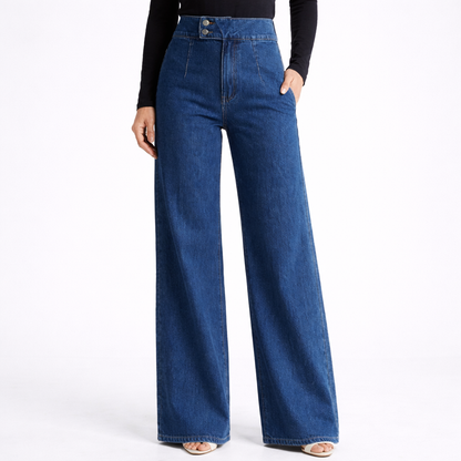 Celia | Vaquero de cintura alta y pierna ancha