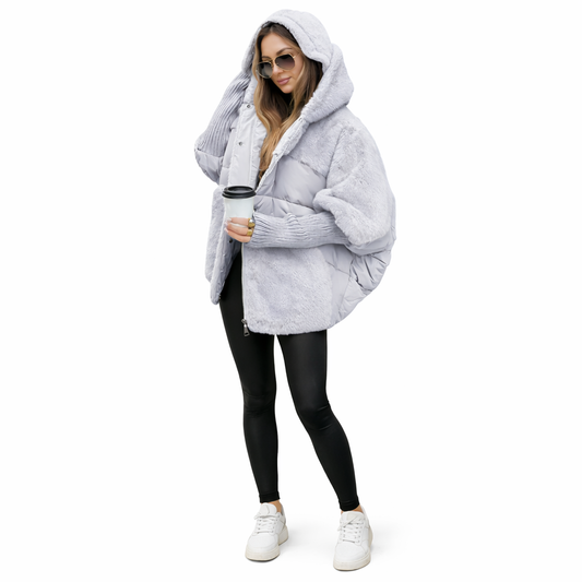 MILAN | ABRIGO DE PIEL CON CAPUCHA