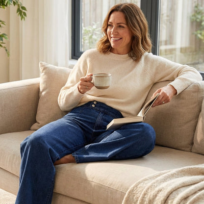 Celia | Vaquero de cintura alta y pierna ancha